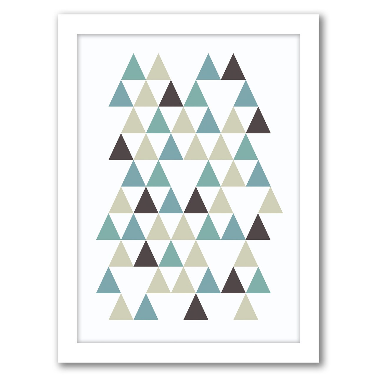 Scandi Triangles In Forest by Digital Keke Frame  - Americanflat